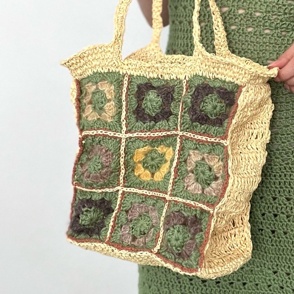 NEW Boho Raffia Summer Beach Bag - Picture 6 of 7